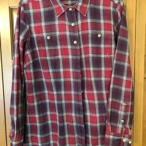 Duluth Trading Company plaid flannel shirt, size medium